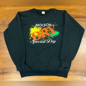 🔥🇨🇦Vintage Molson Dry Crewneck - Size XL - Excellent Condition!